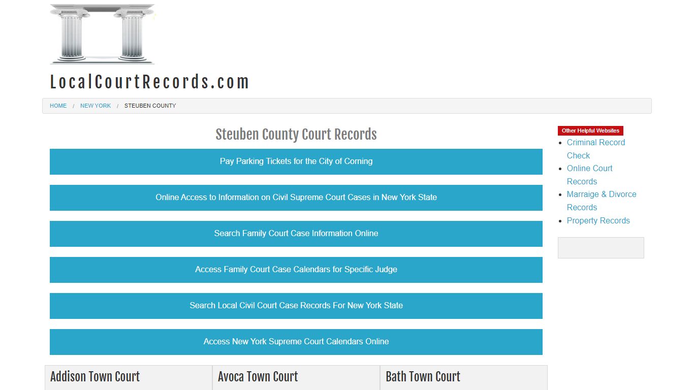 Steuben County Court Records - New York